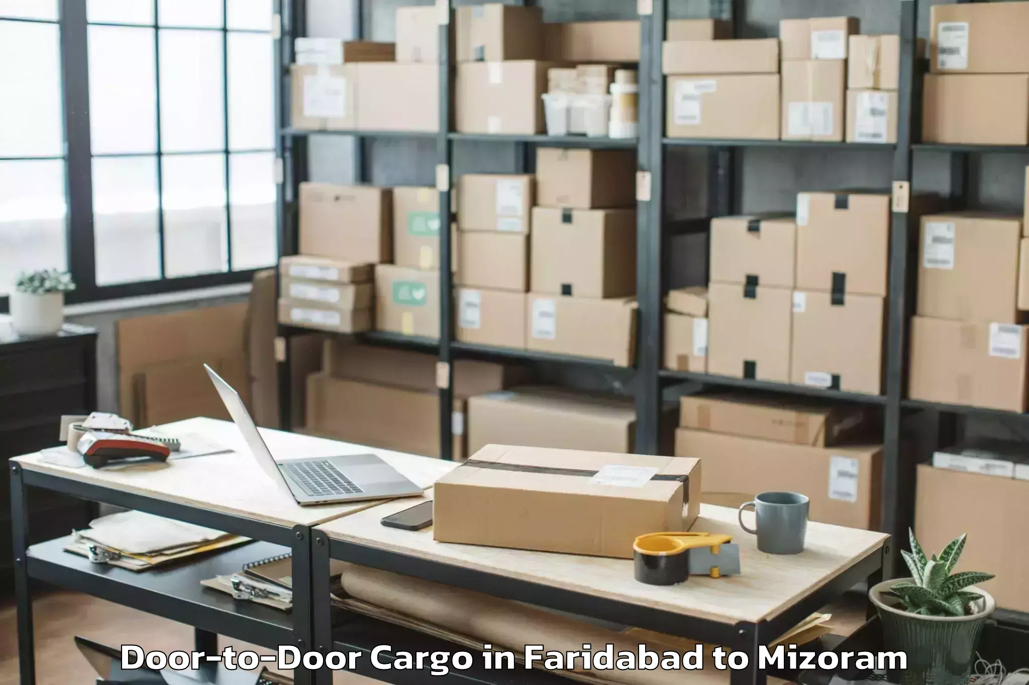 Book Your Faridabad to Hnahthial Door To Door Cargo Today